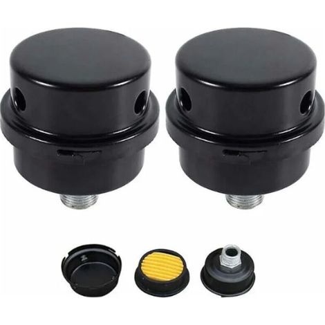 2 stücke 3/8 "Außengewinde Metall Gehäuse 16mm Luft Kompressor Filter Schalldämpfer FLITI (1/4)