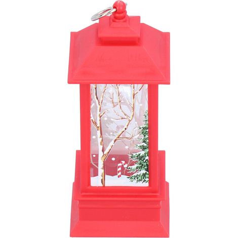 Lumière décorative scintillante de noël, petite lampe LED suspendue Portable, ornements de père noël pour fête, cadeaux pour enfants, rouge. (1/5)