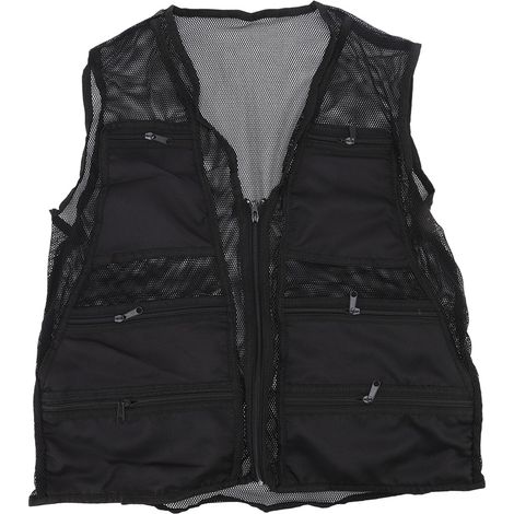 Gilet de pêche léger, respirant, à séchage rapide et multifonctions, gilet de travail extérieur avec multiples poches (1/5)