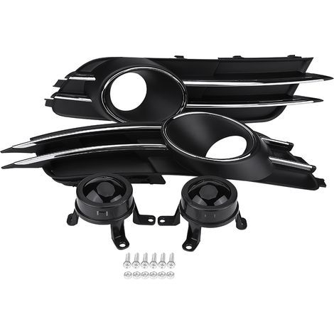 Par de rejillas inferiores del parachoques con decoración de faros antiniebla para A6 C7 2012-2014. (1/5)