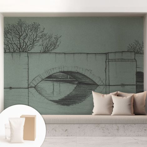 Carta Da Parati Con Design Moderno - Per Rinnovamento Rapido - Non-Woven - Per Interni Moderni Ponte ad arco 208x146 cm (1/5)