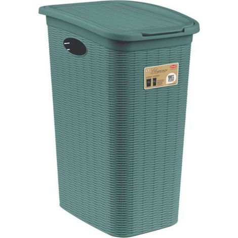 Cesta Portabiancheria con Coperchio Domus Green Tea 36 Litri
