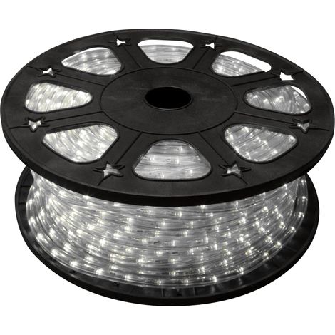 HQ-Power Tube lumineux LED, guirlande lumineuse, tube LED extérieur, cordon lumineux, flexible lumineux, décoration pour intérieur et extérieur, 36 LED/mètre, blanc froid, 45 m (1/5)