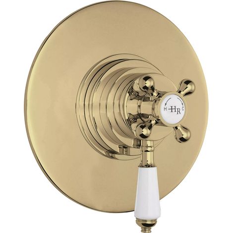 Hudson Reed Topaz Concealed Shower Valve Dual Handle - Brushed Brass