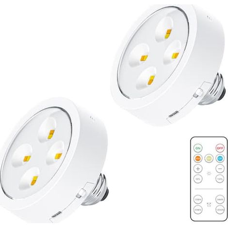 Ampoules à piles E26/E27 avec télécommande Blanches (1/5)