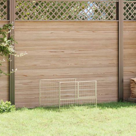 Hundezwinger Silbern 100x100x70 cm Stahl (1/5)