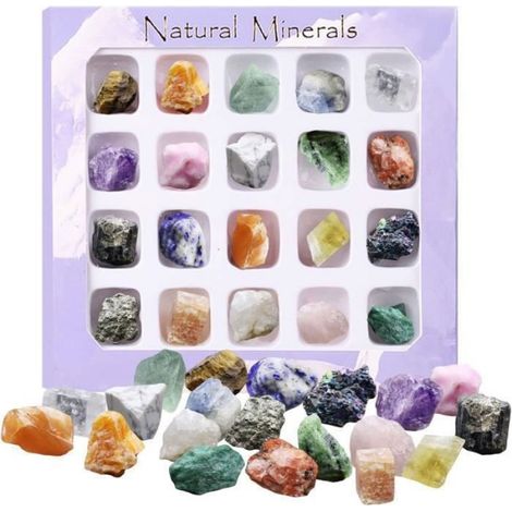 Cristaux de Collection - Rock and Mineral - Lot de 20 - 10-17 mm - Pour Enfants - Mixte OBJET DECORATIF SEXY