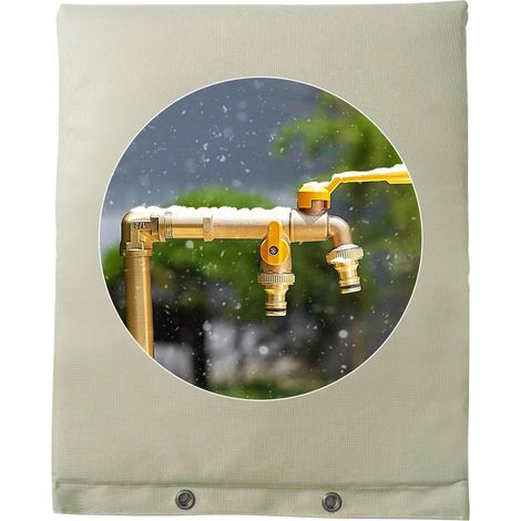 Grande housse de robinet extérieure, veste thermique imperméable pour robinet de jardin, protection contre le gel, tissu Oxford 600D 6263cm