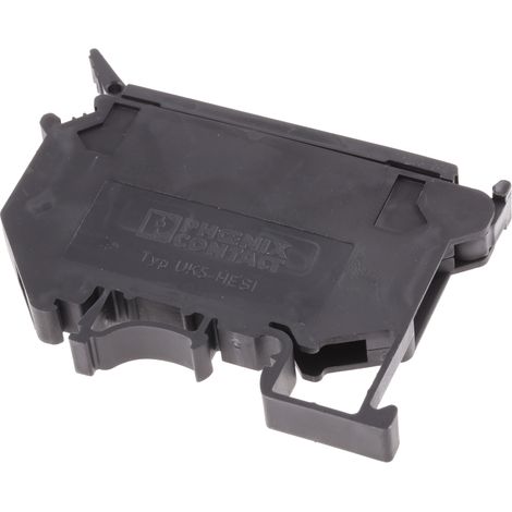 Bloc de jonction rail DIN à fusible Phoenix Contact UK, A visser, Noir ( Prix pour 1 )
