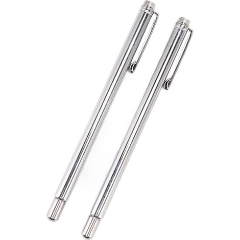 2 tiges de test télescopiques avec clip pour stylo, bâtonnet de détection en acier inoxydable pour le prélèvement de pièces métalliques (1/5)