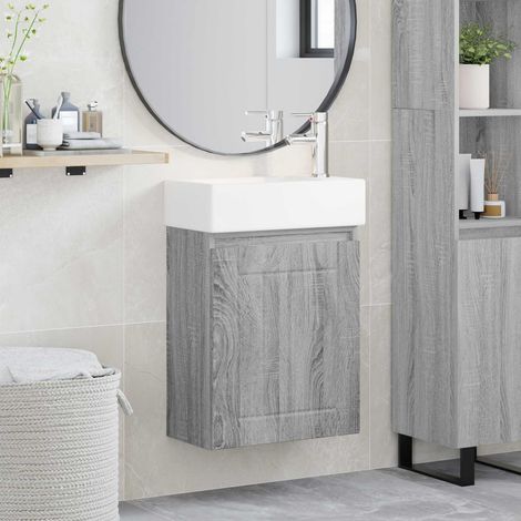 Módulo de baño con grifería gris 45,5 x 25,5 x 84 cm