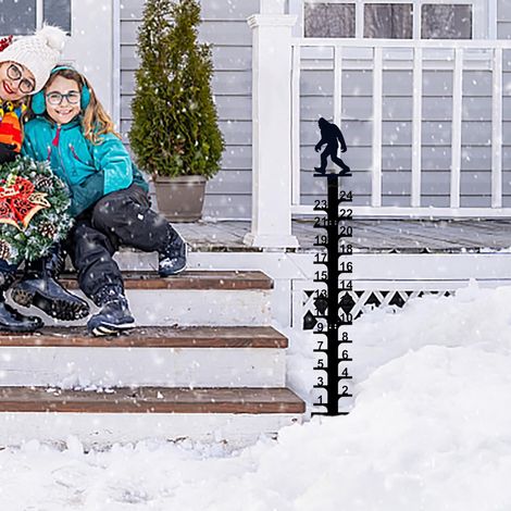 Snow Gauge - Metal Snowflake Measuring Ruler - Outdoor Winter Weather Monitoring Tool - 60 cm - 1 Piece (1/5)