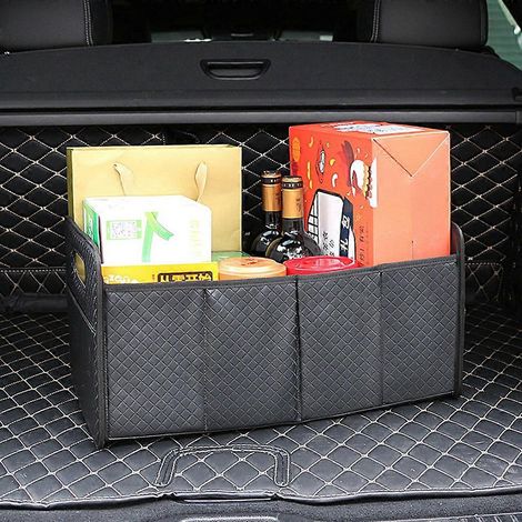 Organisateur pliable carré avec poignée, organisateur pliable pour coffre de voiture (1/4)