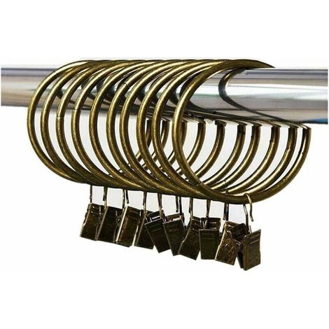 Set mit 30 bronzenen Metallringen für Bastelarbeiten und abnehmbaren Clips (55 mm) - LIAIKI