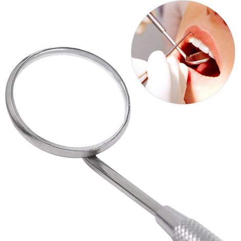 Kit d'hygiène dentaire 3 pièces en acier inoxydable : miroir, sonde et pince (1/5)
