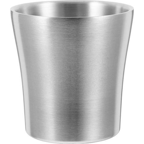 Gobelet en métal, gobelet à brosse à dents en acier inoxydable, tasse incassable pour la salle de bain, idéale pour les voyages et le camping. (1/5)