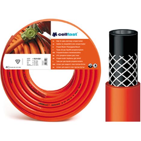 Cellfast Tuyau de gaz propane-butane 50 mètres orange