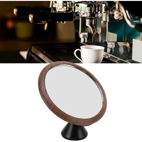 Miroir d'observation pour café à rotation multidirectionnelle, base en noyer noir, pour visualiser l'extraction et le débit du café. (1/5)