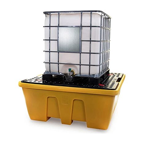 Bac de rétention emboîtable 1 IBC - Charge max 2500kg - Jaune - SJ-510-001