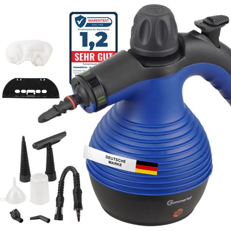 Sommertal Dampfreiniger Handgerät SC350 – Kompakter Hand-Dampfreiniger für alles – Polstermöbel, Fliesen, Böden, uvm – Steam Cleaner mit 350 ml Tank, 110°C Dampf, 3 Bar Druck (1/5)