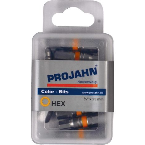 Projahn 1/4 markierter Bit Innen-6kant 5 mm 10er Pack L25 mm (1/3)