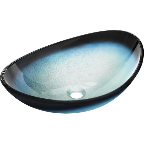 Mexen Sonia glaswaschbecken zum Aufsetzen 54 x 37 cm, blau - 24145447 (1/5)