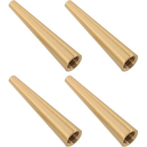 4 Pieds Coniques en Laiton 60 MM Socle en Bois Rehausseurs Robustes pour Meubles Pieds Dorés pour Plateau de Service et Boîte à Bijoux Support Stable pour Table et Décoration (1/5)