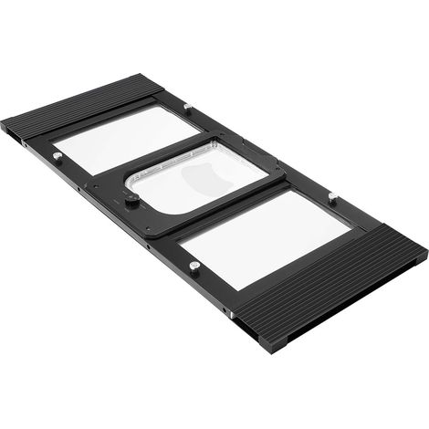 Mophorn Gatera ajustable para ventana de 78,7-91,4 cm, diseñada para gatos, con 4 modos de cierre. Fabricada con marco de aluminio y vidrio transparente, incluye cierre magnético, color negro. (1/5)