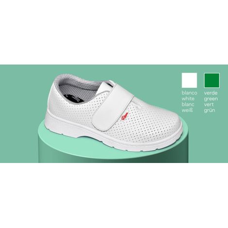 Zapato sanitario perforado hiperventilado sin costura interior DIAN 1807-LM 48 Blanco