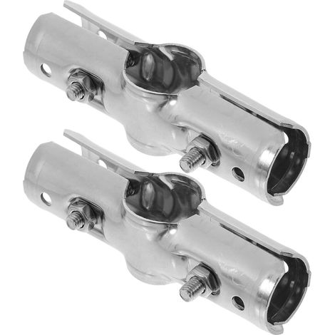 Conector de tubo de acero inoxidable de 2 piezas para una conexión rápida, fijación segura y resistencia a la corrosión, adecuado para plataformas giratorias.