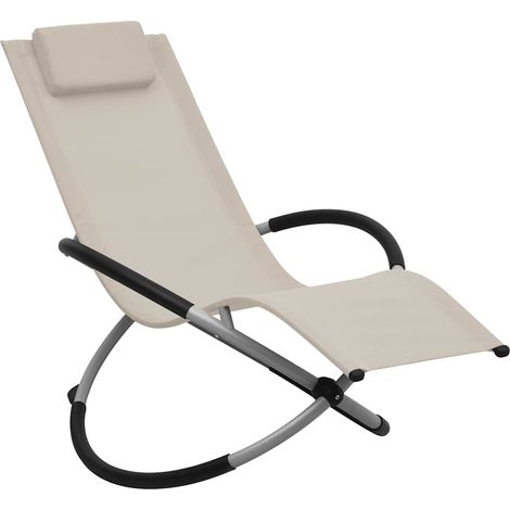 vidaXL Chaise longue pour enfants Acier Crème (1/5)