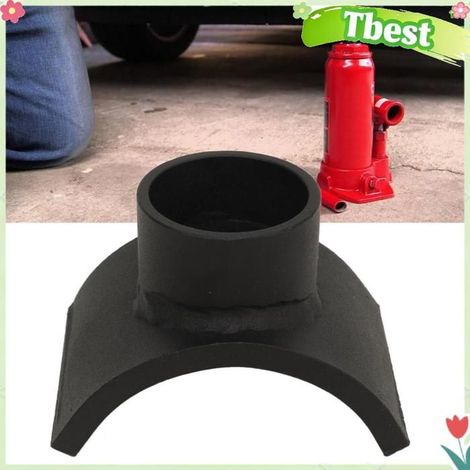 Selle d'adaptateur de cric de bouteille, selle d'essieu de levage hydraulique haute résistance pour tube de 3 pouces noir (1/4)