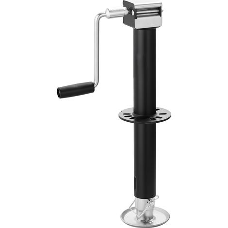 Mophorn Gato para remolque tipo A, capacidad de 2267 kg, desplazamiento vertical de 381 mm, con base ajustable de 7 niveles y adaptador para taladro, para remolques de caravanas, y embarcaciones. (1/5)