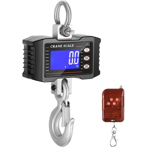 Balance Suspendue électronique 1000kg, Industrielle Balance à Grue Numérique Peson Electronique LED Digital Balance Crochet Suspendu avec Télécommande