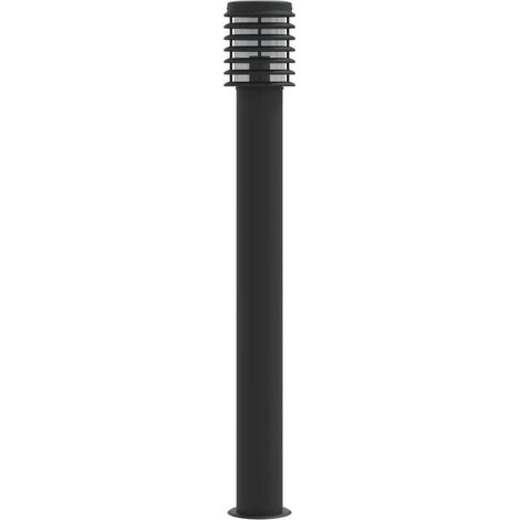 Lampadaire d'extérieur noir 110 cm acier inoxydable