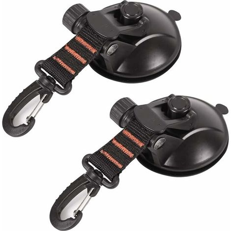 Ancre à Ventouse,2 Pièces Ventouse Carrosserie,Crochet de Fixation de Ventouse Auvent à Ventouse,Ventouses d'ancrage,Ventouse Voiture Crochet,pour Auvent Latéral de Voiture,Camping,Bagages (1/5)