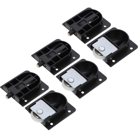 de 6 roulettes pour portes coulissantes de placards et