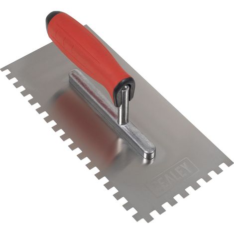 Sealey Stainless Steel 270mm Notch Trowel Rubber Handle 8mm T7808 (1/3)