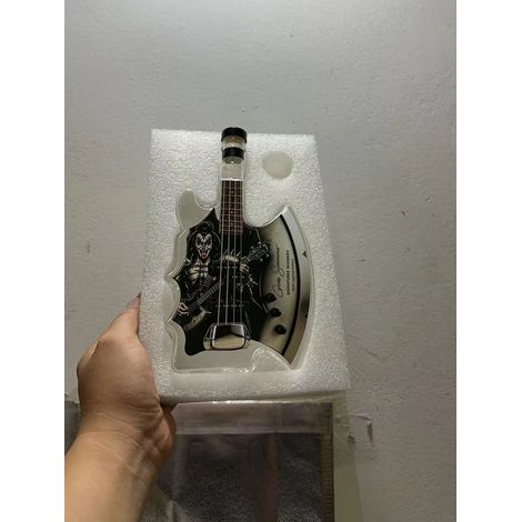 (comme illustré) Guitare hache fantaisie, carafe à whisky en verre, récipient à spiritueux, présentoir pour bar à domicile, cadeau idéal pour les amateurs de musique. (1/5)