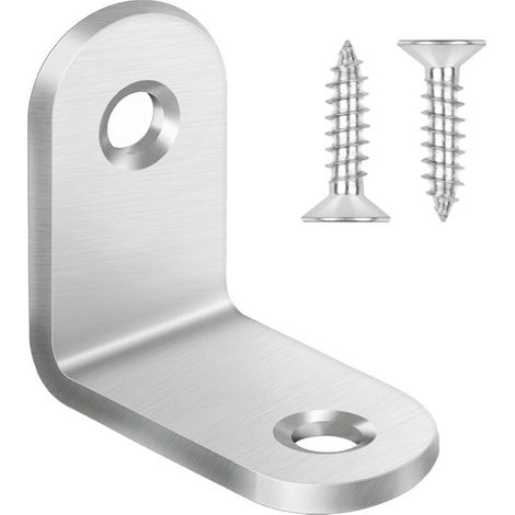 20Pcs Équerre de Fixation Inox 30x30x16mm, Support d'angle Droit en forme de L, Équerre Angle 90 Degrés en Acier, pour la Fixation et la Réparation de Meubles, Renforcer les Joints