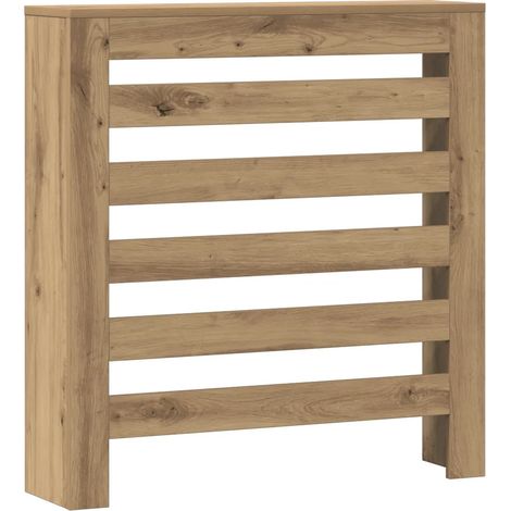 Copritermosifone moderno con ripiano pratico 78 x 20 x 82 cm in legno multistrato rovere artigianale 020049770