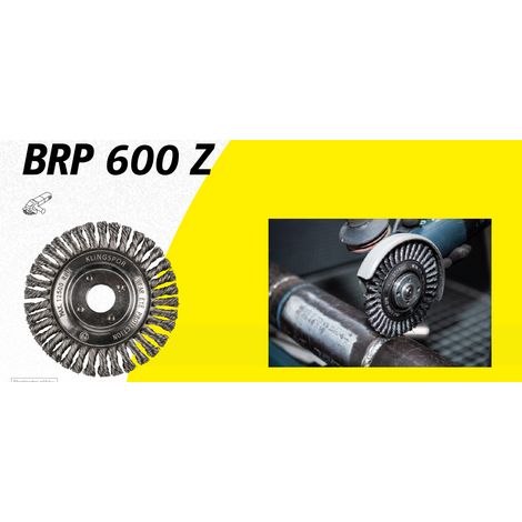 KLINGSPOR SZCZOTKA DO RUR 125mm x 6 x 22,23 BRP600Z DRUT SKRĘCANY