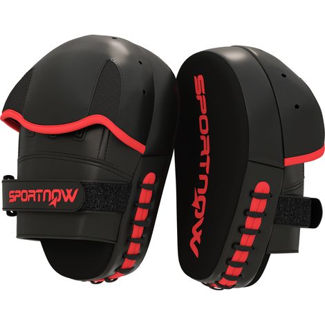 Paos Muay Thai MMA Moufle de boxe courbée, pour Karate Taekwondo Entraînement de kickboxing noir (1/5)