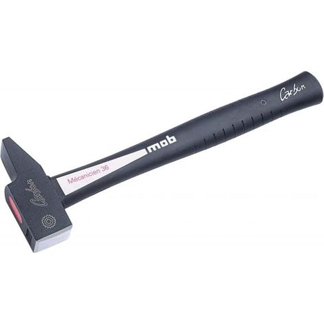1 - Marteau Rivoir - Carbone Quadrimatière - Tête 36 Mm - Pour Rivetage Métal Et Bricolage Professionnel - Noir Et Gris - 36 Cm (1/3)