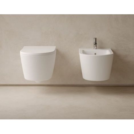 Sanitari Forty3 sospesi senza brida Cleanstorm 5cm. 55x36 con (1/5)