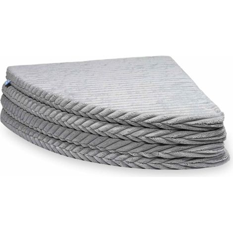 Tapis rond pliable, diamètre 160 cm, gris gaufré (1/5)