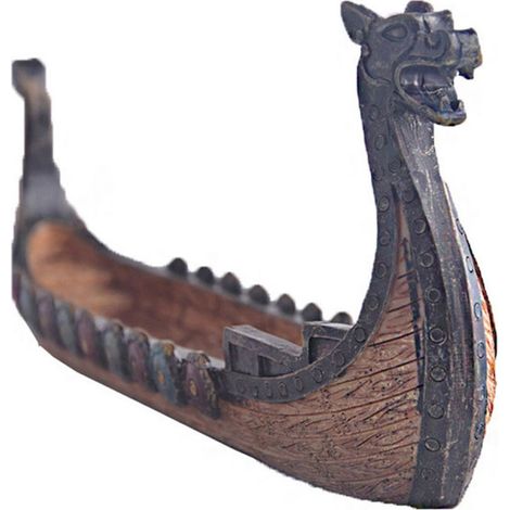 1 Porte-bâton d'encens Navire Viking, Résine, Décoration rétro, Ornement intérieur, Méditation (1/5)