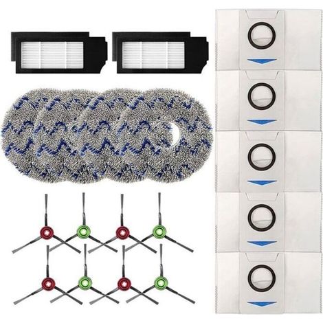 Kit de PièCes de Rechange D\'Entretien des Sols pour Aspirateur Robot ECOVACS DEEBOT X1 Omni/X1TURBO/X1 Plus