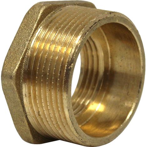 Watts – Raccord laiton réduit mâle/femelle 1"1/2-1" – Filetage entrée 40/49 – Fixation par vis – Pour installations sanitaires et chauffage