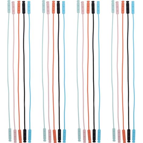 Lot de 4 sangles élastiques en silicone souple pour masque buccal universel, pour médecin, infirmière ou enseignant. (1/5)